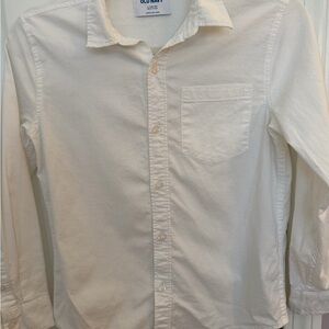 Old Navy boys white button down shirt.